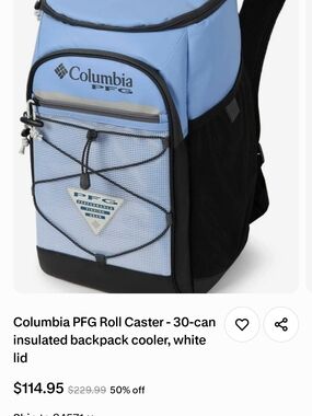 Columbia Silver and Blue Insulated Lunch Pack